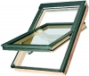 Деревянное мансардное окно Fakro Thermo с двухкамерным стеклопакетом FTP-V U5
